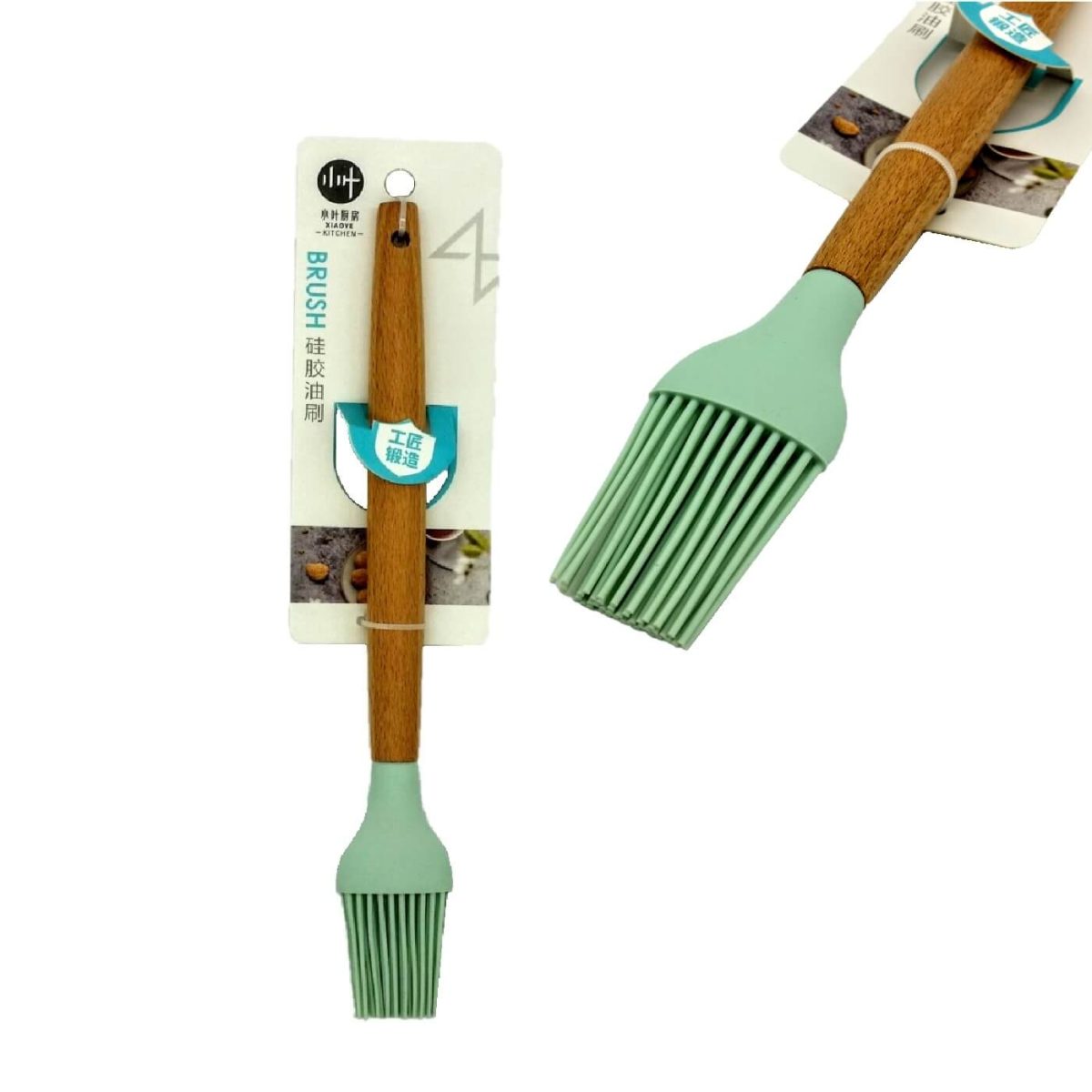 PINCEL DE SILICONA MANGO DE MADERA 27,5CM