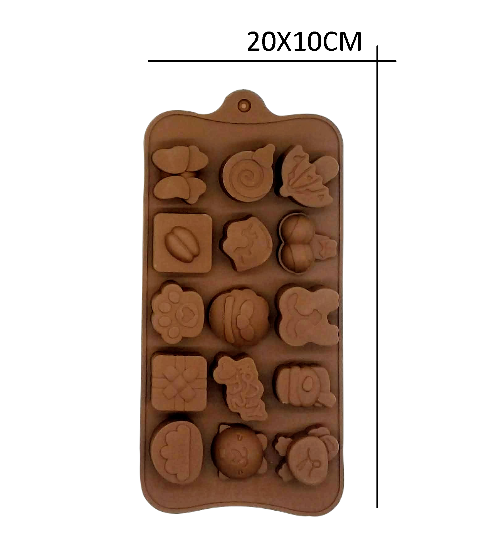 MOLDE DE SILICONA PARA BOMBONES DE CHOCOLATE PENTAGONOS ESTRELLAS - Imagen 2