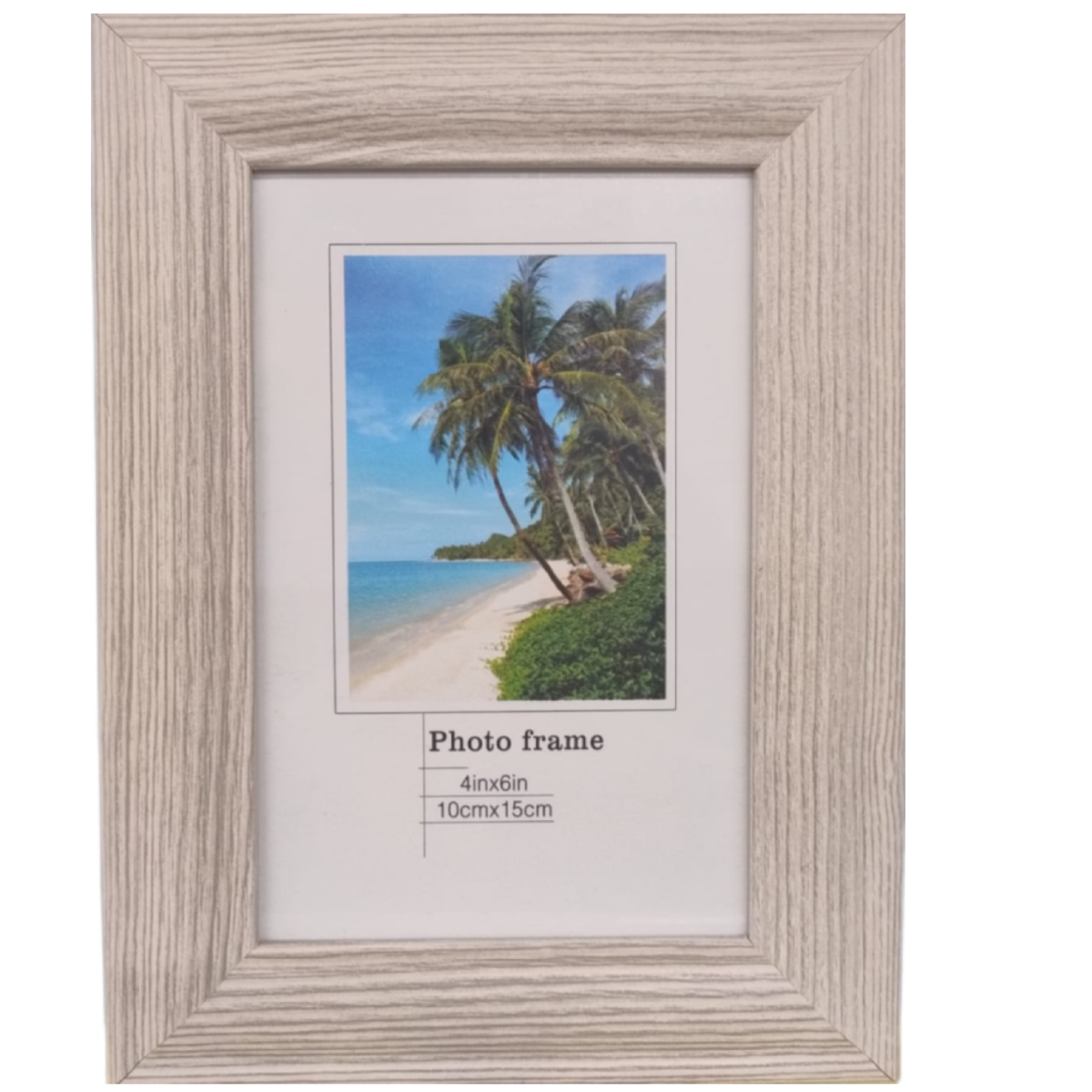 PORTA RETRATO DE MADERA BLANCO 10X15CM