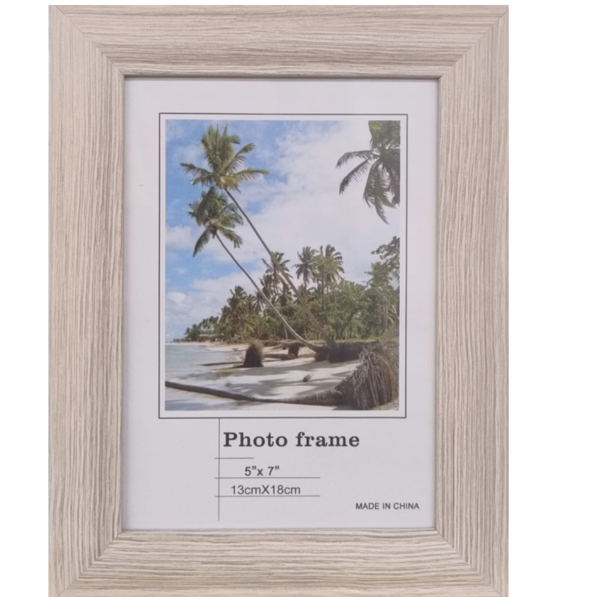 PORTA RETRATO DE MADERA BLANCO 18X13CM