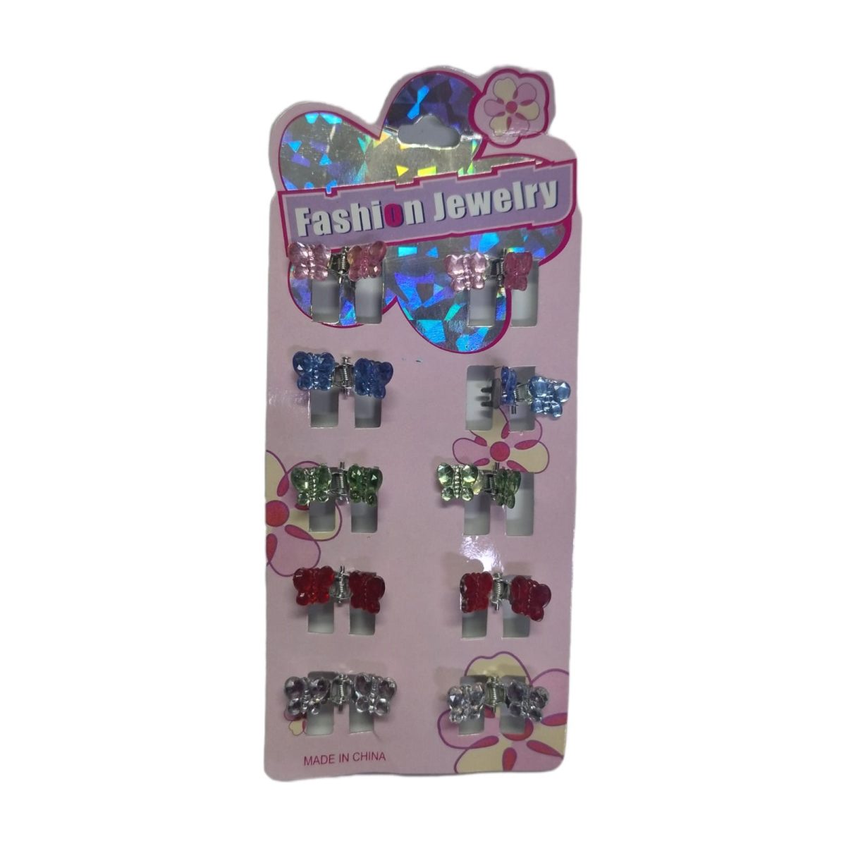 BROCHE PELO MARIPOSA DISEÑO FLOR