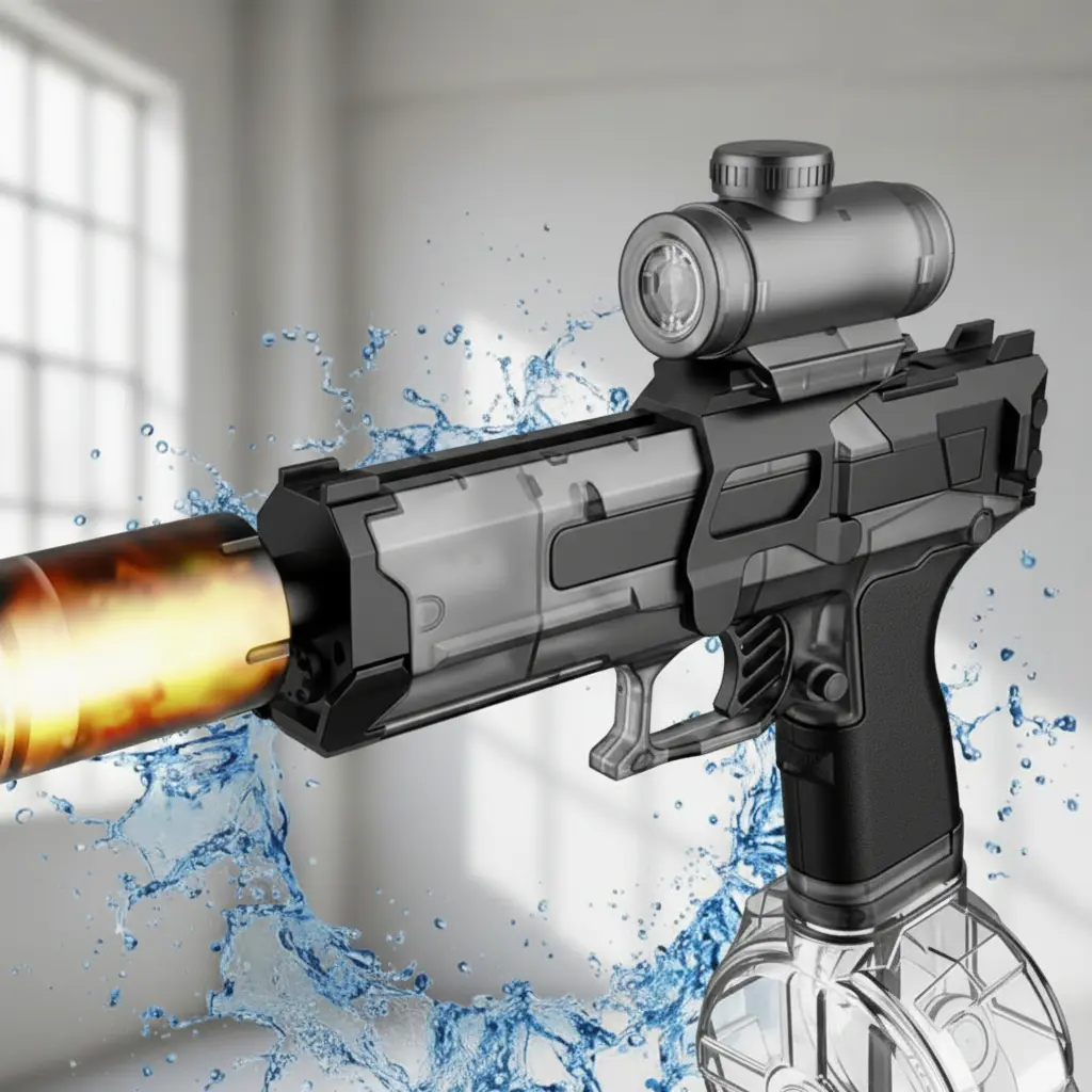 PISTOLA DE AGUA ELÉCTRICA RECARGABLE CON LUCES LED - Imagen 3