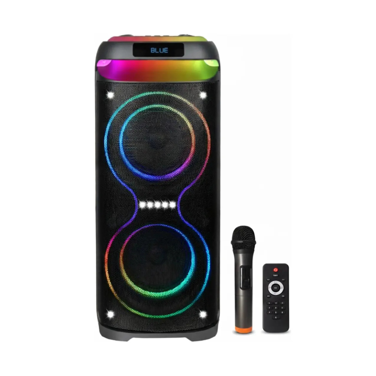 PARLANTE BLUETOOTH PORTATIL CON LUCES LED RGB