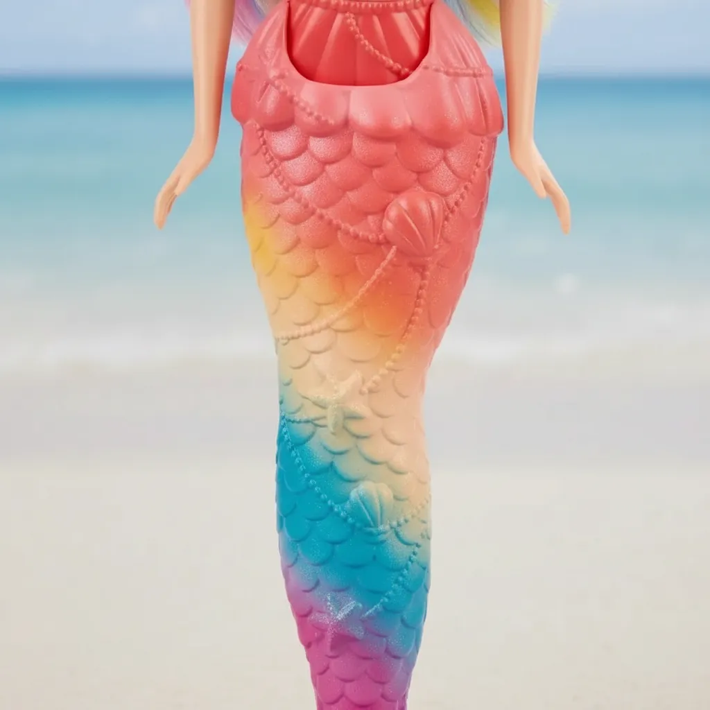 MUÑECA SIRENA MÁGICA CON COLA COLORIDA - Imagen 2