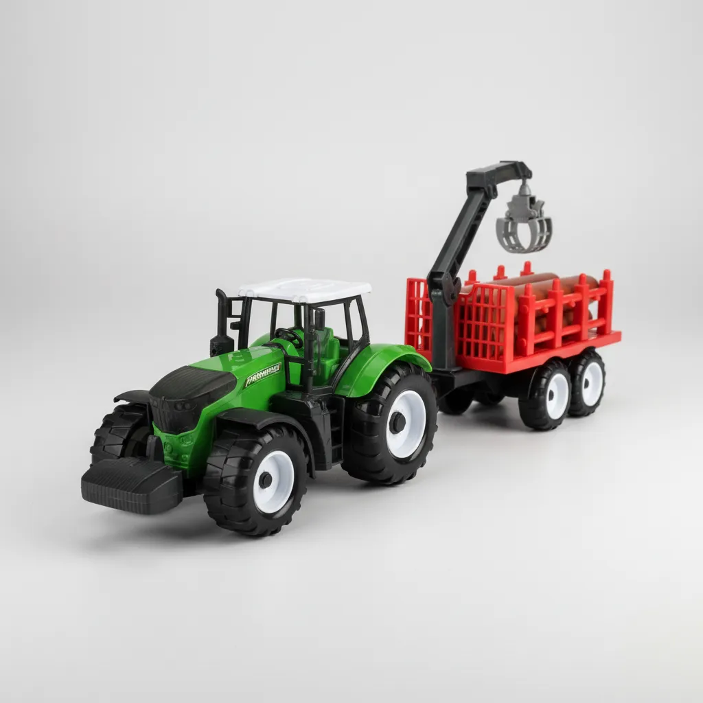TRACTOR JUGUETE CON REMOLQUE