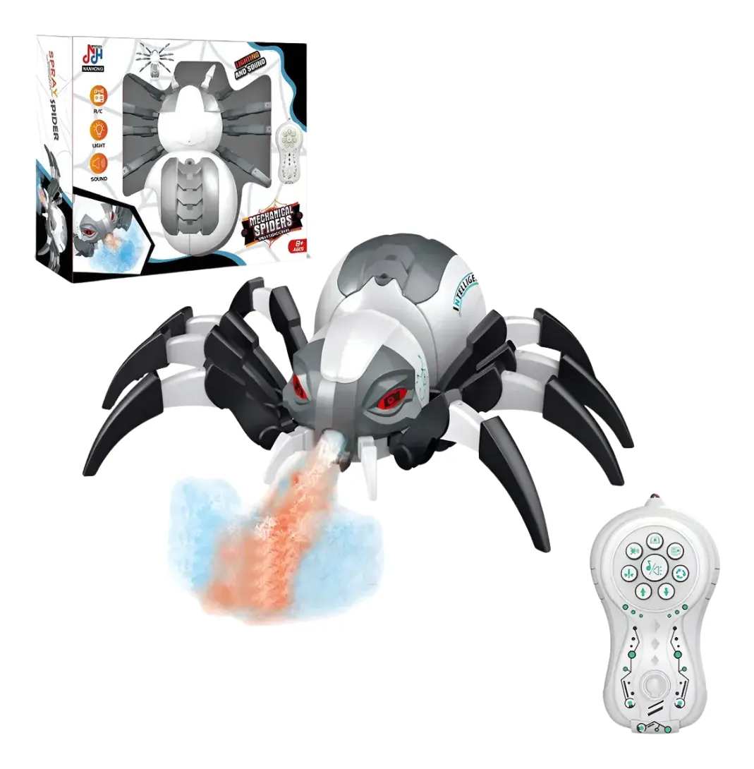 ARAÑA ROBOT CON CONTROL LUCES Y EFECTO HUMO