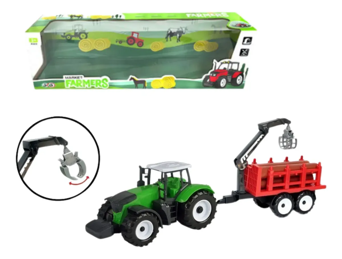 TRACTOR JUGUETE CON REMOLQUE - Imagen 2