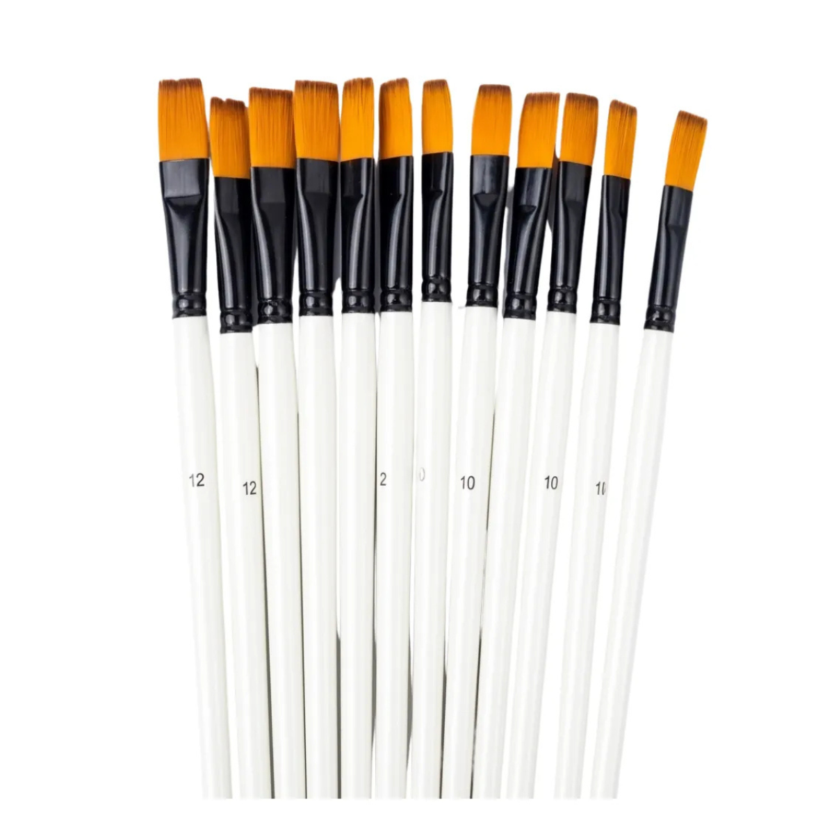 SET 12 PINCELES PLANOS ARTE