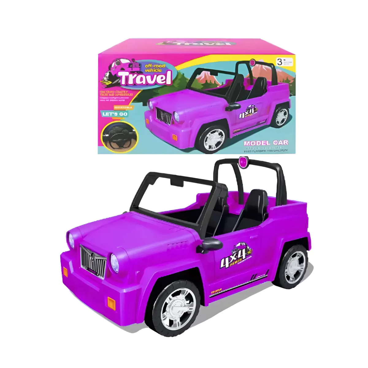 AUTO PARA MUÑECAS 4X4 CONVERTIBLE