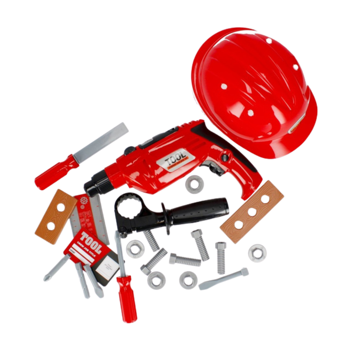 KIT DE HERRAMIENTAS INFANTIL CON TALADRO CASCO Y ACCESORIOS - Imagen 2