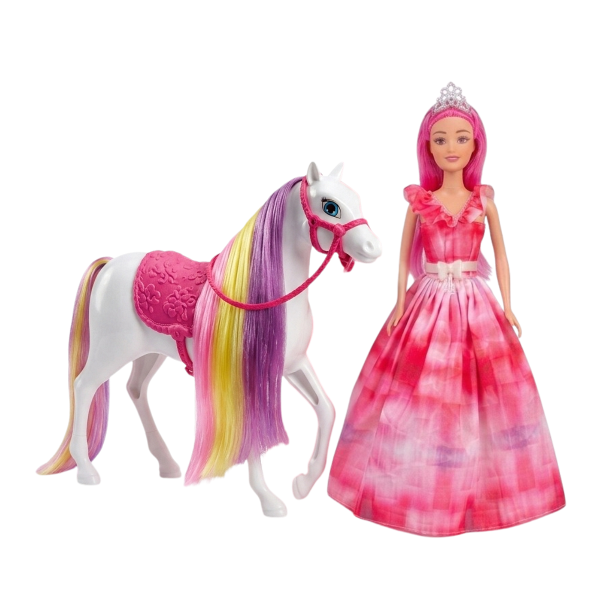 MUÑECA PRINCESA CON CABALLO Y ACCESORIOS
