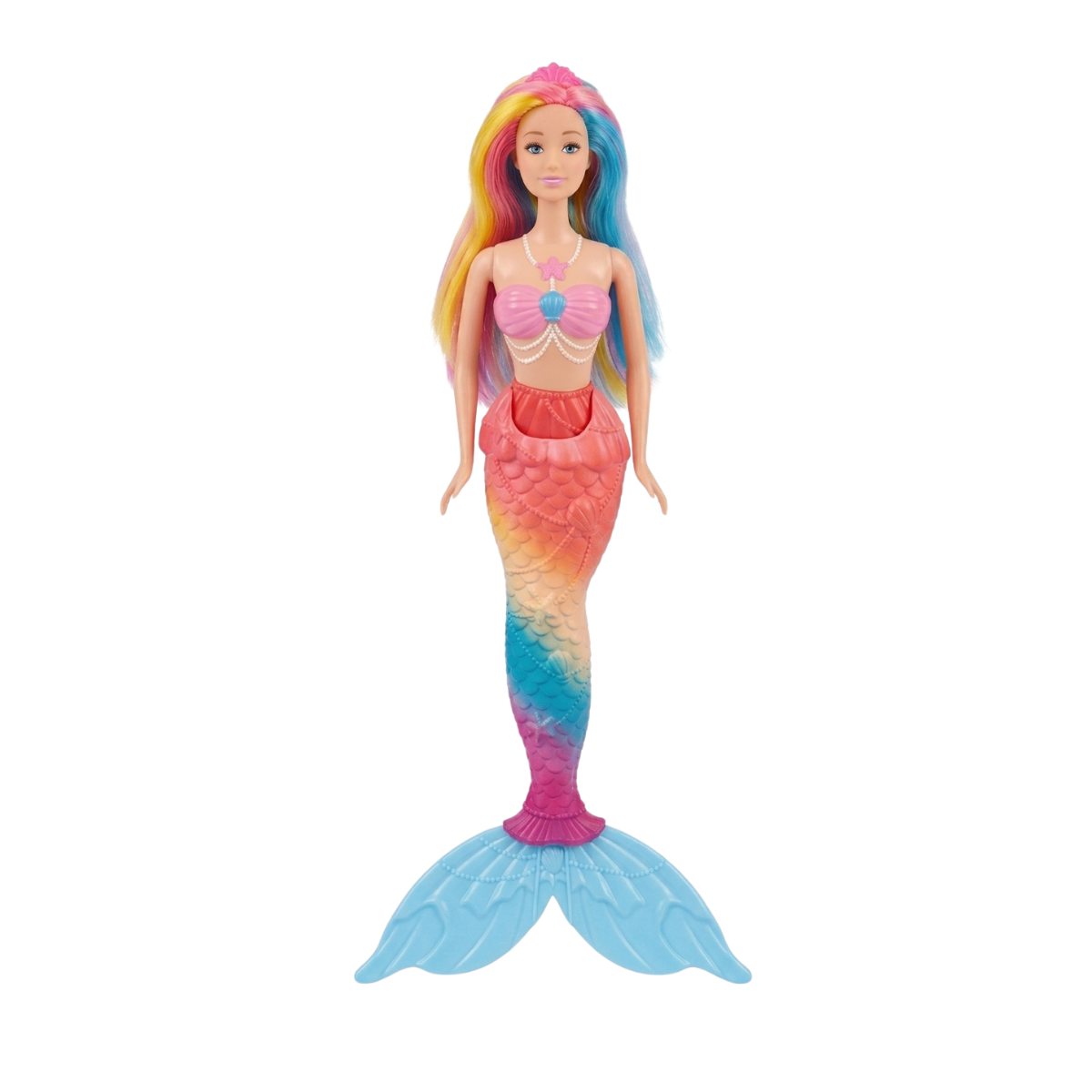 MUÑECA SIRENA MÁGICA CON COLA COLORIDA